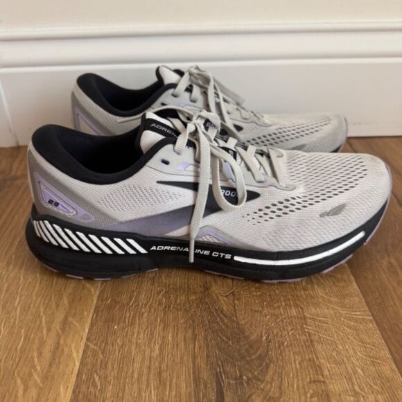 Brooks Adrenaline GTS 23 Women's Running Shoes - Grey / Purple | Size 10 - Picture 4 of 8
